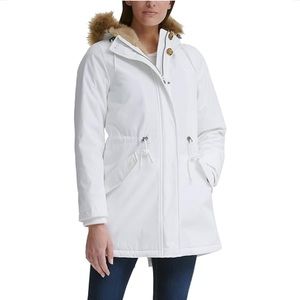 Levi’s Faux Fur Hooded Parka Jacket in White, NWT - Size XL